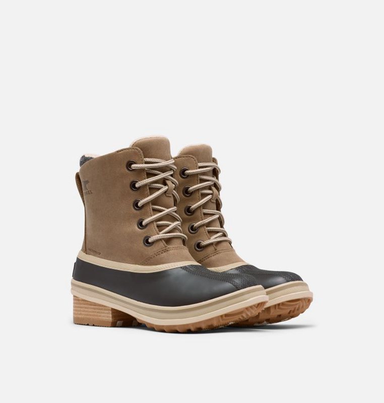 Sorel Dam Gummistövlar Khaki/Svarta - Slimpack™ Iii Lace Duck Mid - LXC-076214